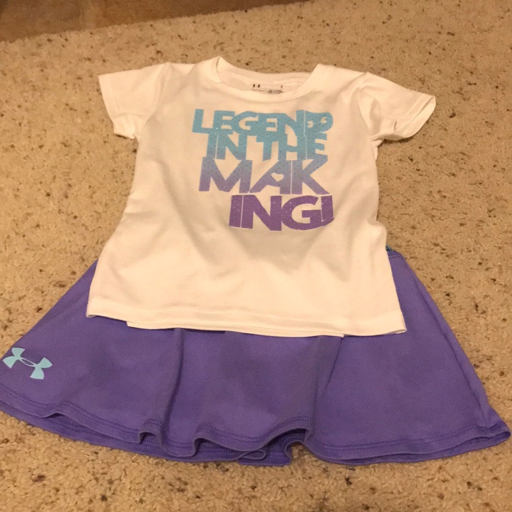 Tennis skort and shirt.